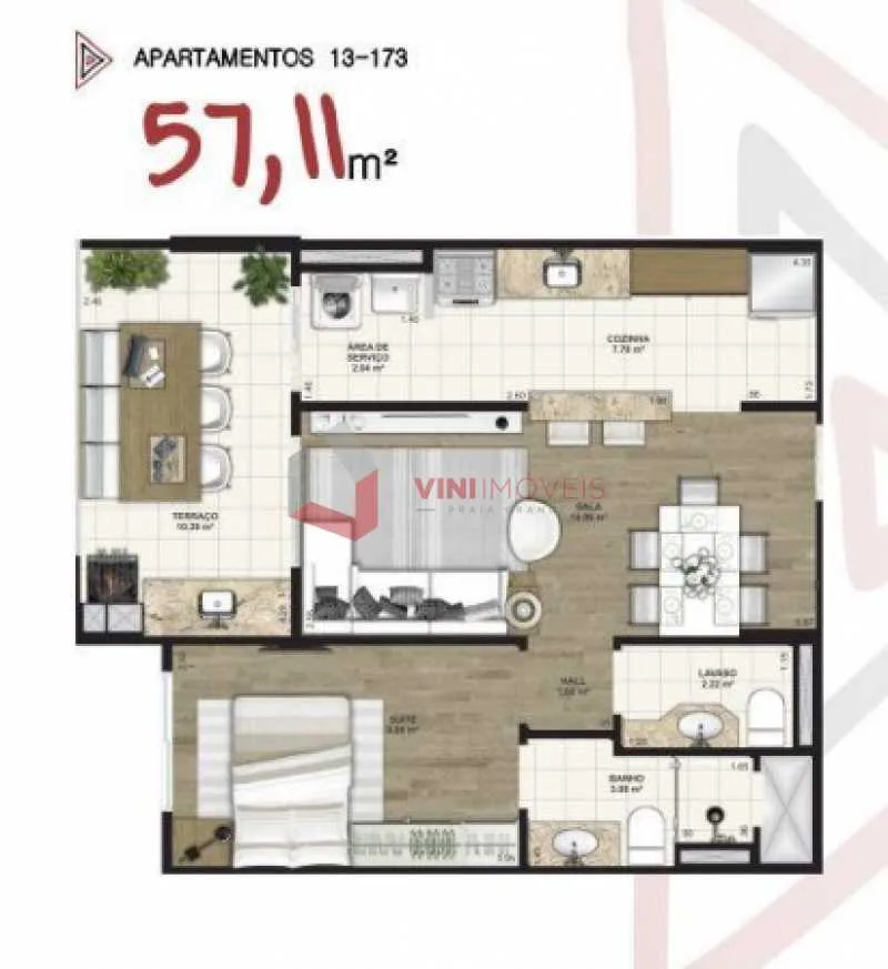 Apartamento 1 dormitório no Tupi - Praia Grande — foto 3