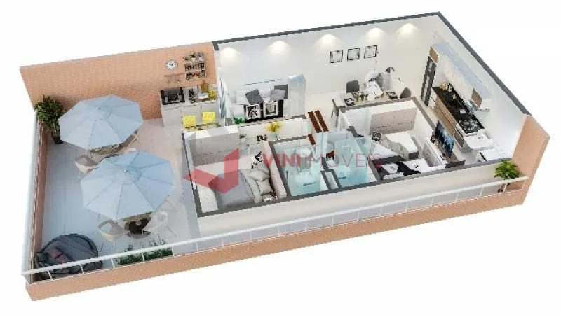 Apartamento 2 dormitórios no Boqueirão - Praia Grande — foto 2