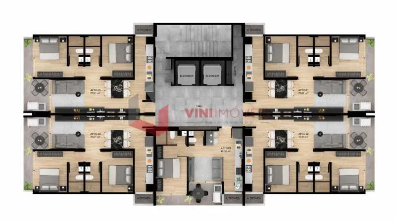 Apartamento 2 dormitórios no Canto do Forte - Praia Grande — foto 3