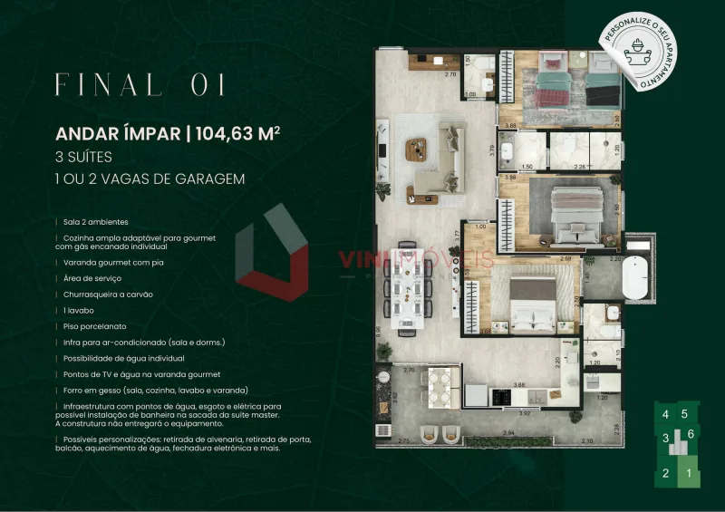 Apartamento 2 dormitórios no Guilhermina - Praia Grande — foto 3