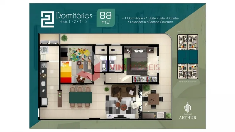 Apartamento 2 dormitórios no Ocian - Praia Grande — foto 3