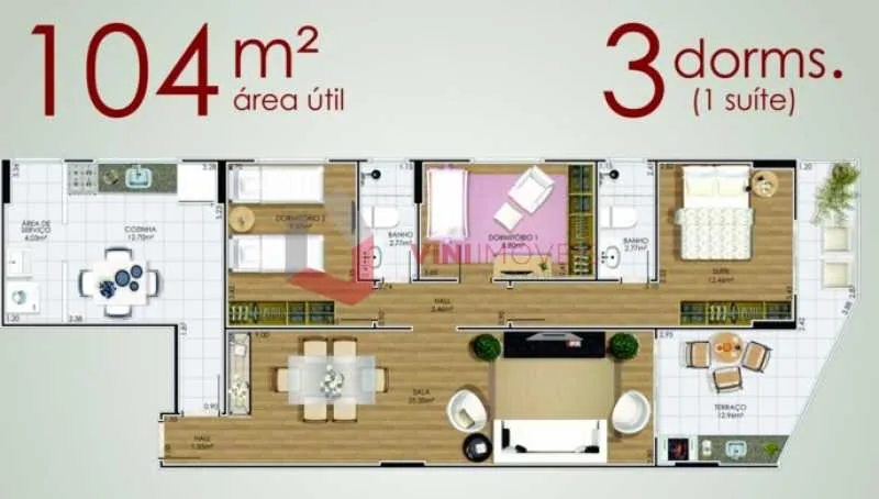 Apartamento 2 dormitórios no Solemar - Praia Grande — foto 3