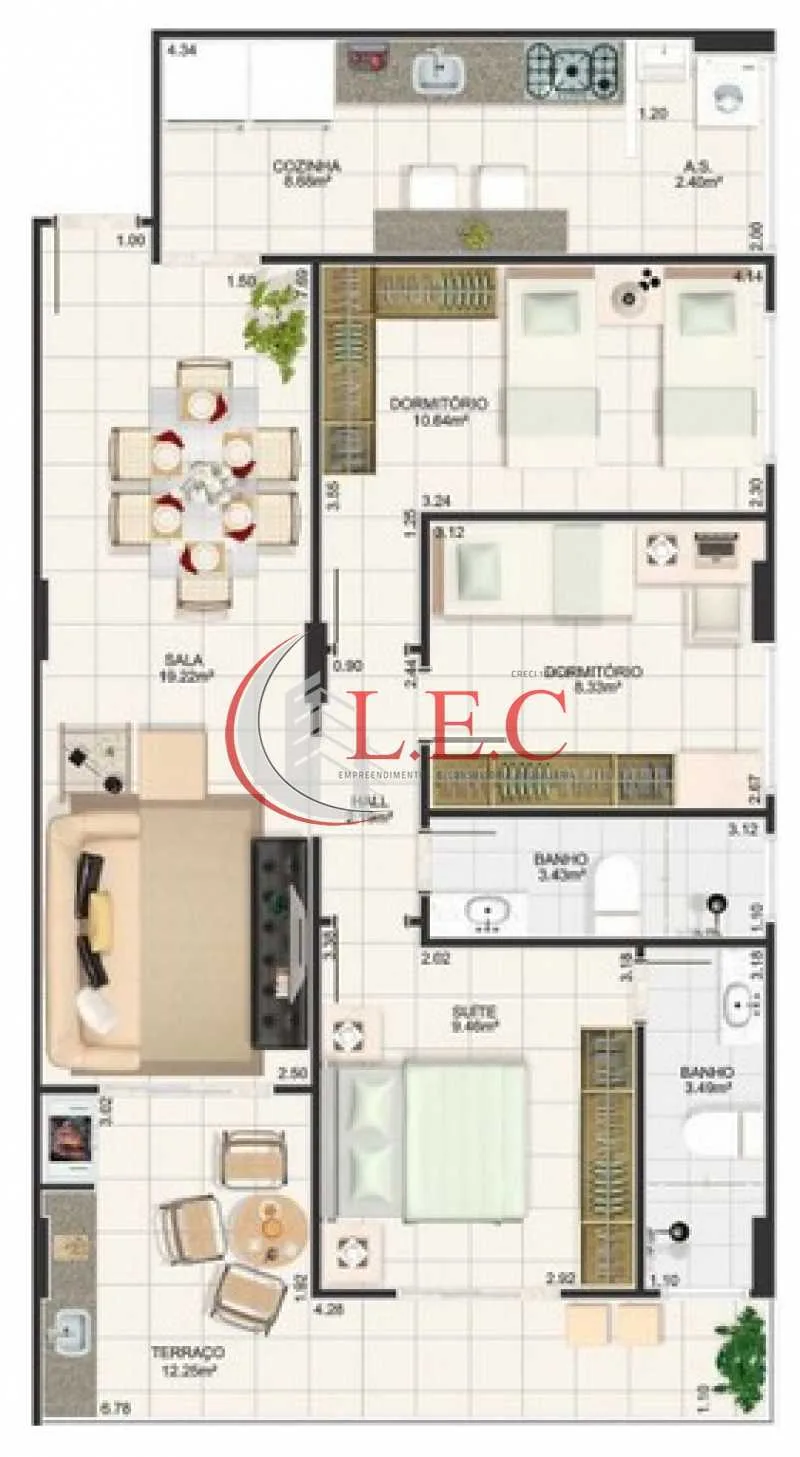 Apartamento 3 dormitórios no Ocian - Praia Grande — foto 3