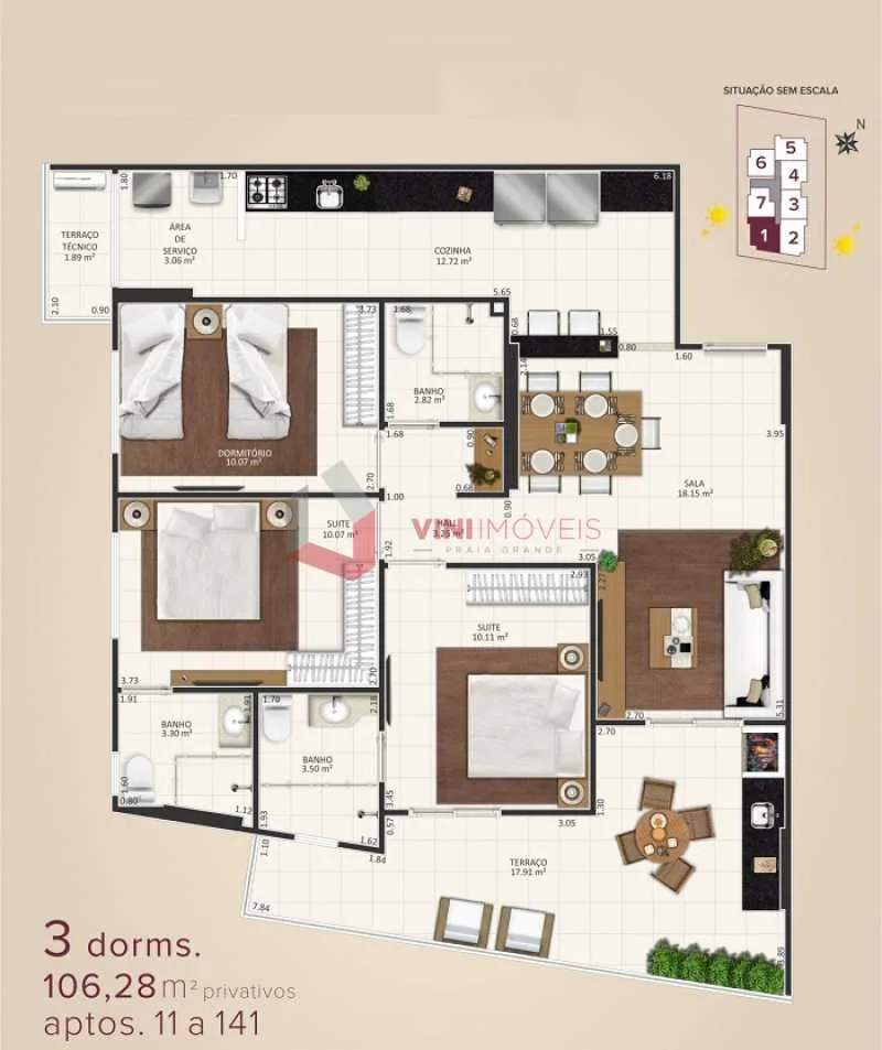 Apartamento no Aviação - Praia Grande — foto 2