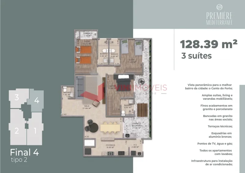 Apartamento na Praia Grande - Canto do Forte Apartamento em Praia Grande - Canto do Forte