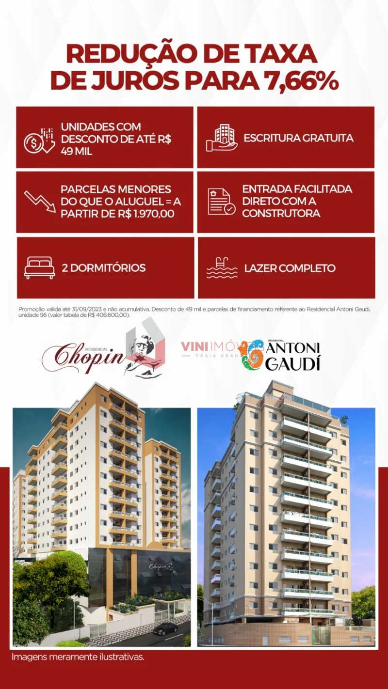 Apartamento em Praia Grande - Boqueirão
