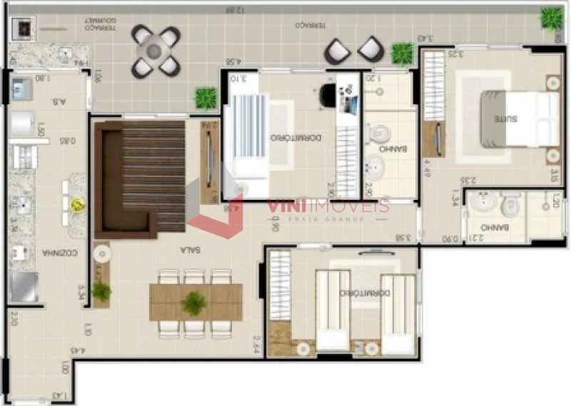 Apartamento em Praia Grande - Vila Guilhermina