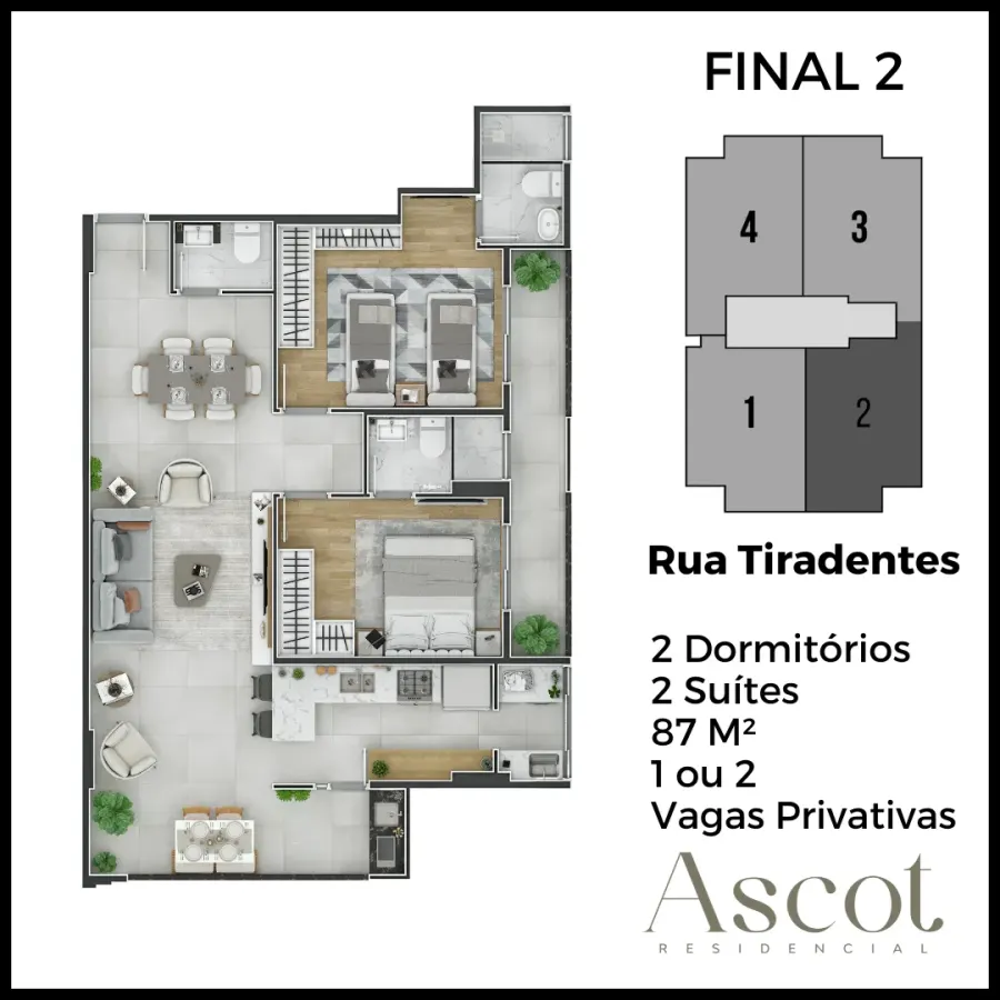 Residencial Ascot — unidade 164 — foto 3