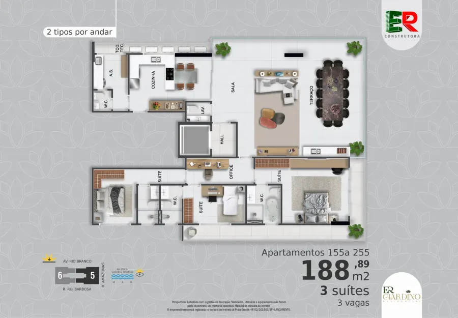 Apartamento 3 quartos no Canto do Forte — foto 7