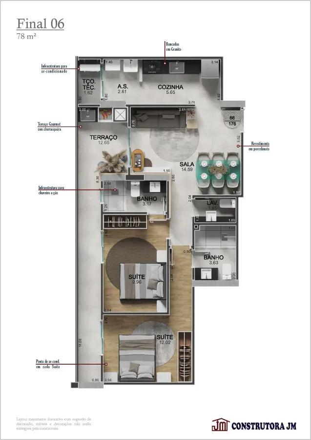 Apartamento 2 quartos no Vilamar — foto 19