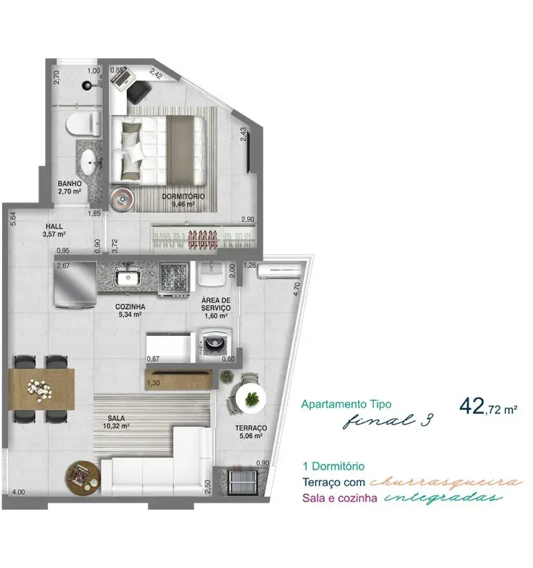 Apartamento 1 quarto no Guilhermina — foto 26