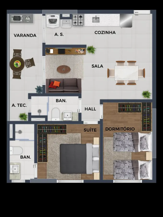 Apartamento 2 quartos no Canto do Forte — foto 13