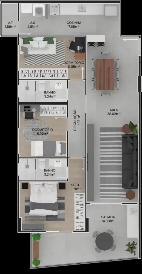Apartamento 2 quartos no Vila Tupi — foto 19