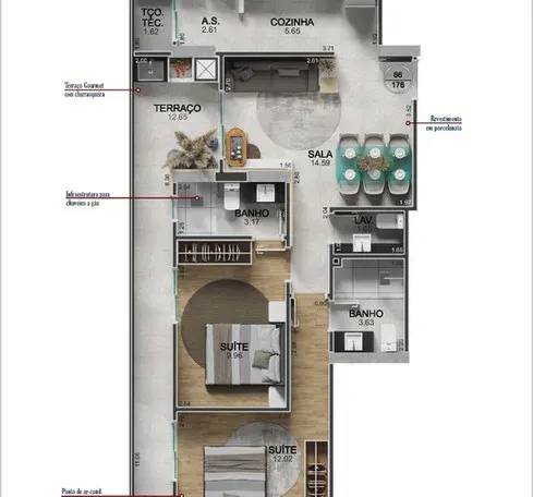 Apartamento 2 quartos no Vilamar — foto 13