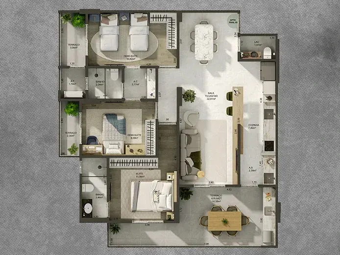 Apartamento 3 quartos no Canto do Forte — foto 4