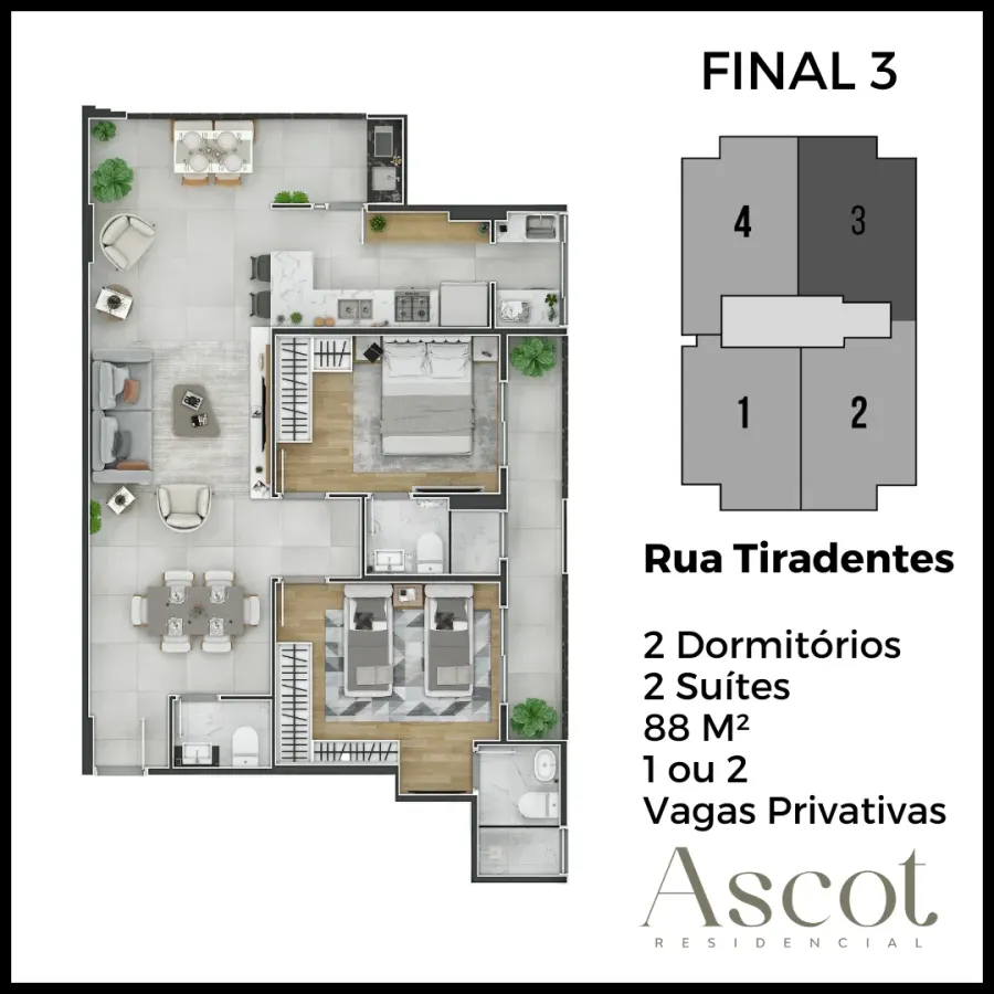 Residencial Ascot — unidade 164 — foto 2