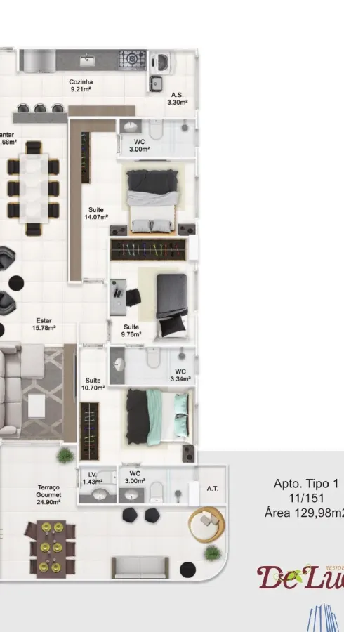 Residencial De Lucca — unidade 93 — foto 3
