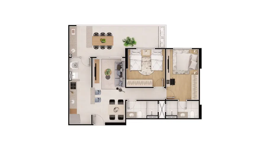 Apartamento 2 quartos no Vila Caiçara — foto 11