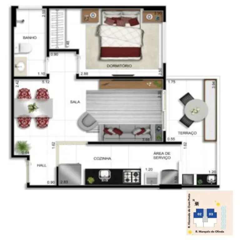 Apartamento 1 quarto no Jardim Real — foto 17