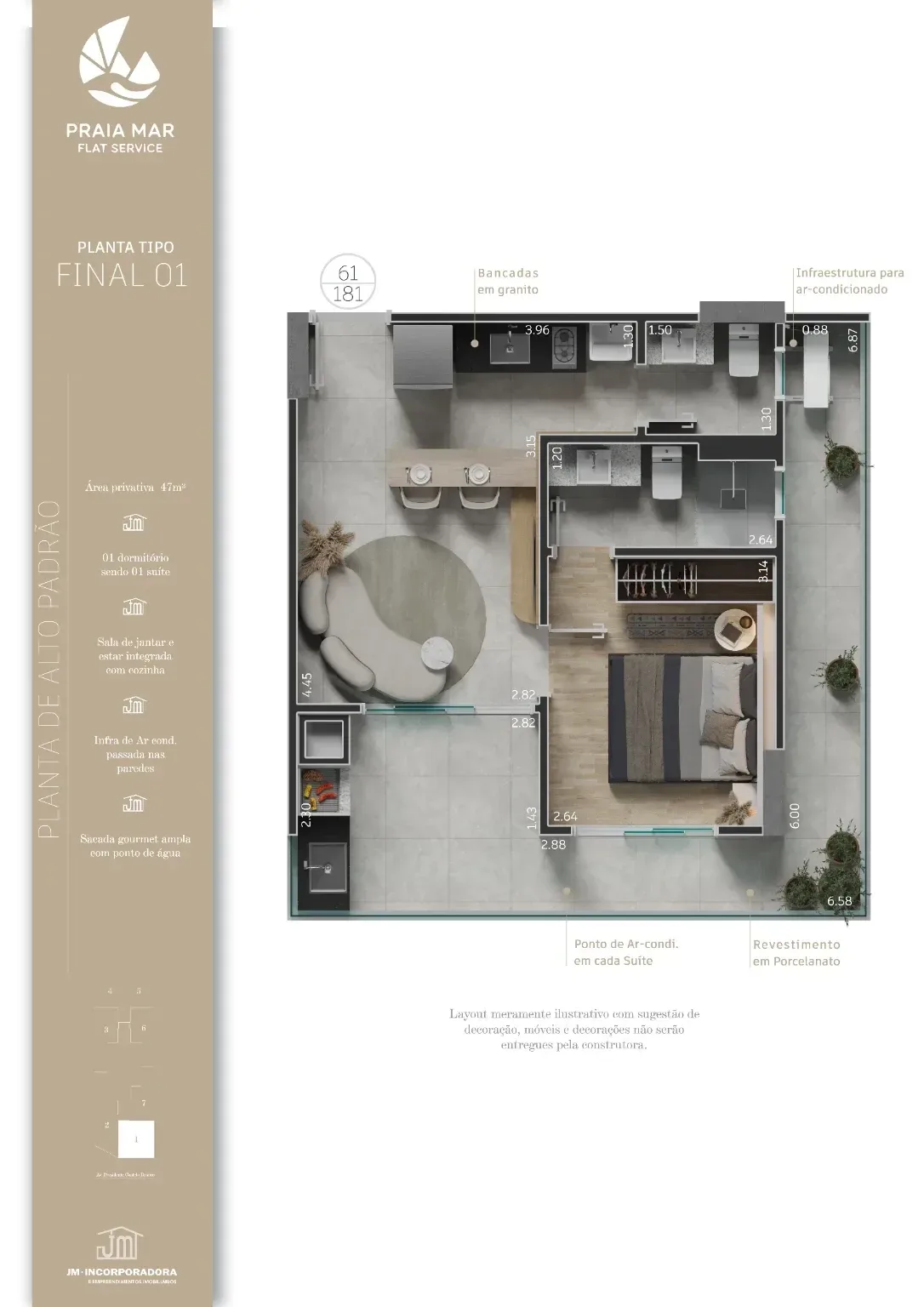 Praia Mar Flat Service — unidade 95