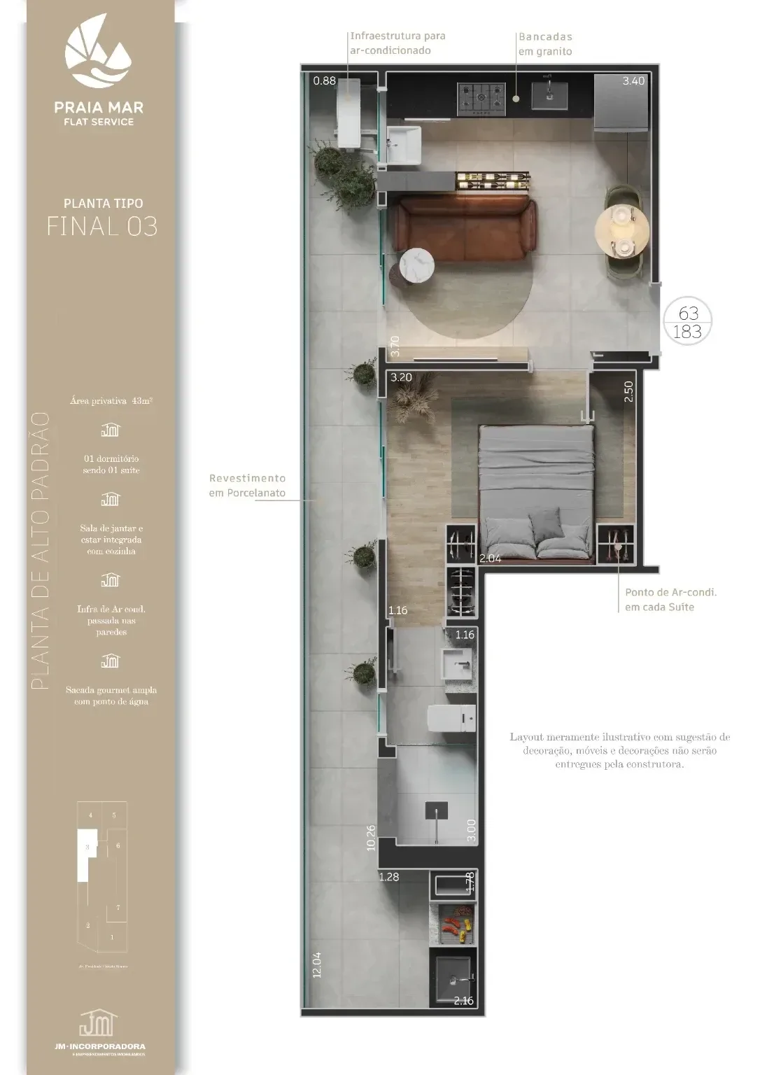 Praia Mar Flat Service — unidade 157