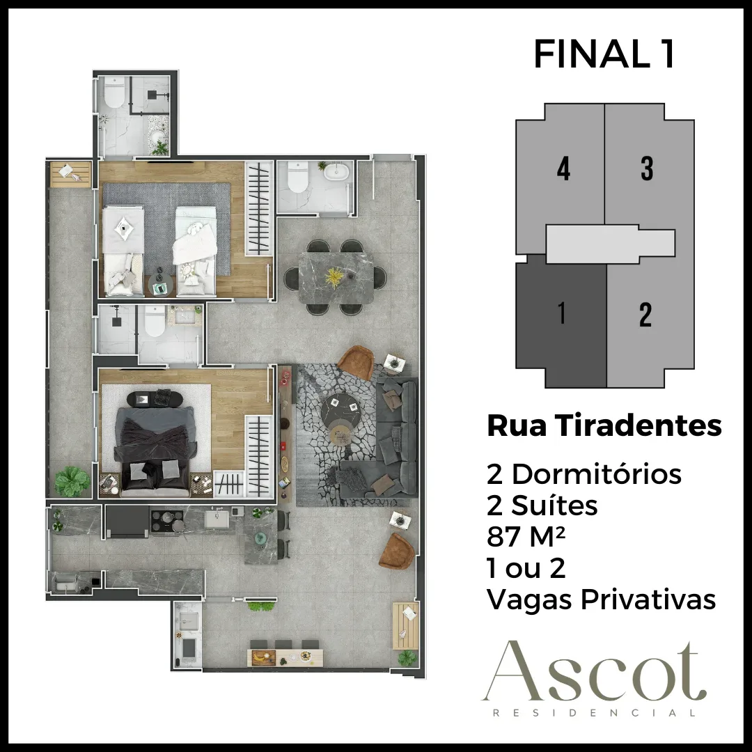 Residencial Ascot — unidade 164 — foto 3