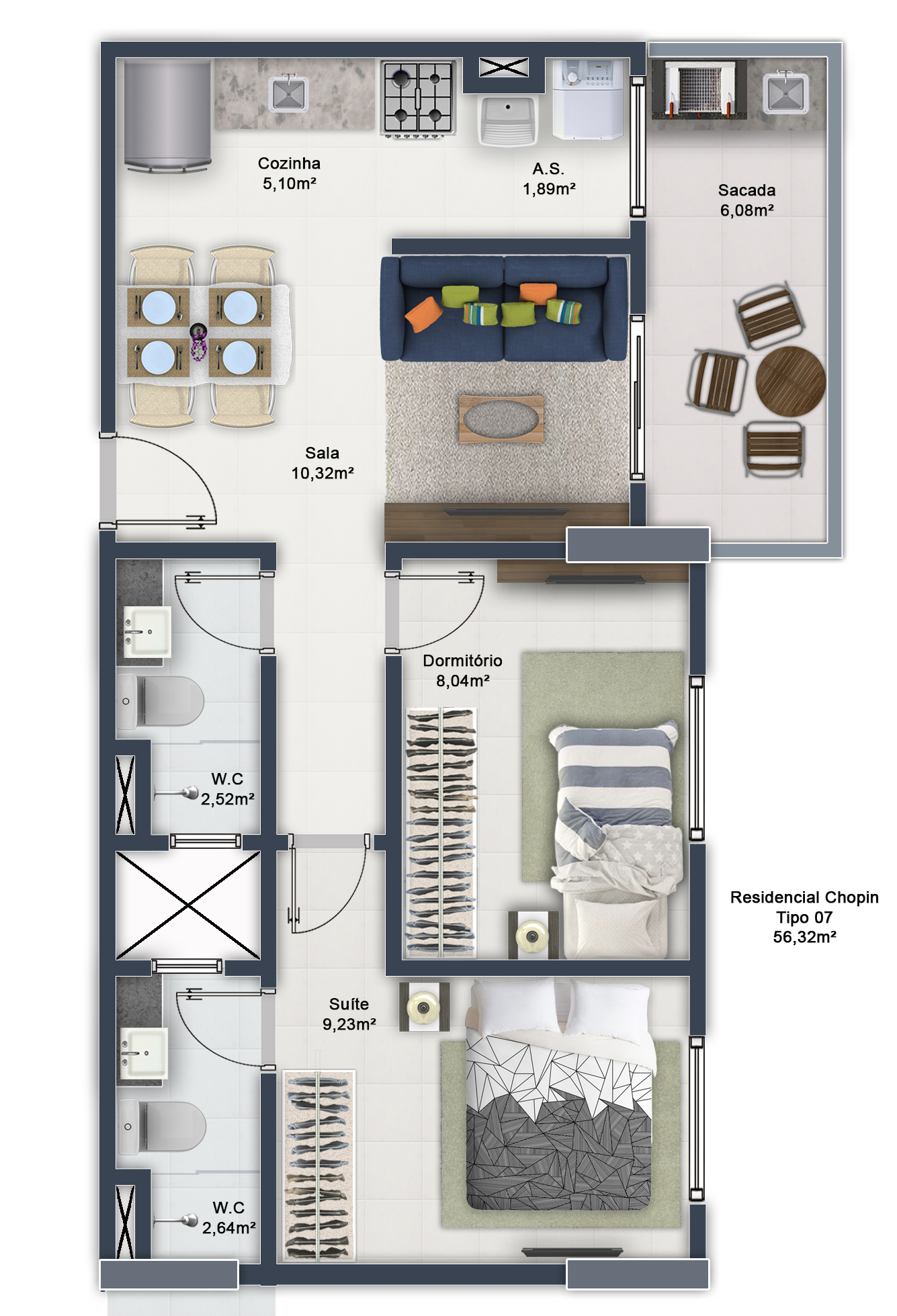 Residencial Choppin — Torre B · unidade 87 e 88 — foto 3