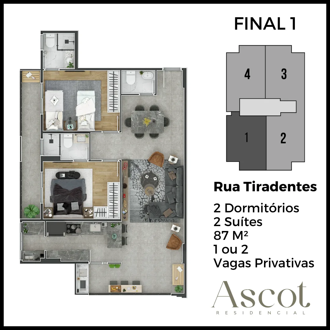 Residencial Ascot — unidade 164 — foto 3