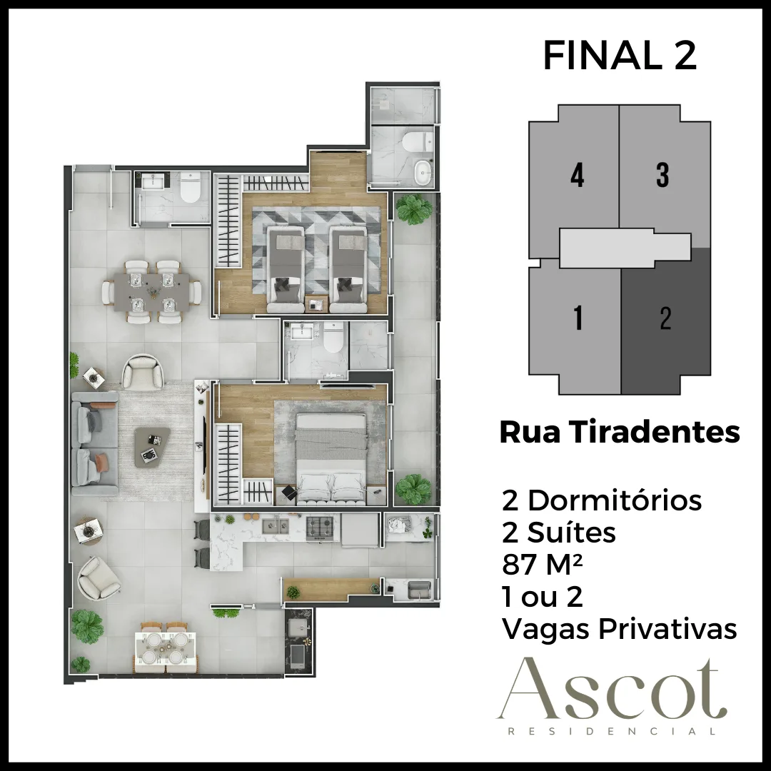 Residencial Ascot — unidade 164 — foto 2